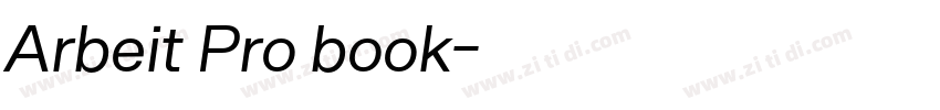 Arbeit Pro book字体转换